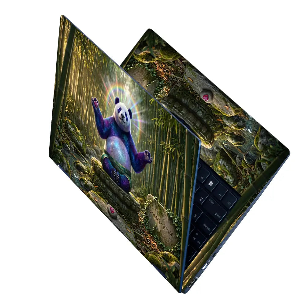 Anime Kung Fu Panda Po Galaxy Bamboo.jpg Laptop Skin - View 2