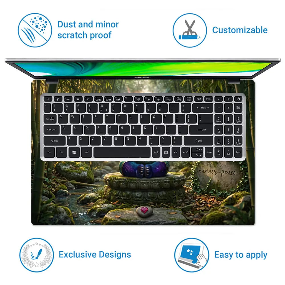 Anime Kung Fu Panda Po Galaxy Bamboo.jpg Laptop Skin - View 5