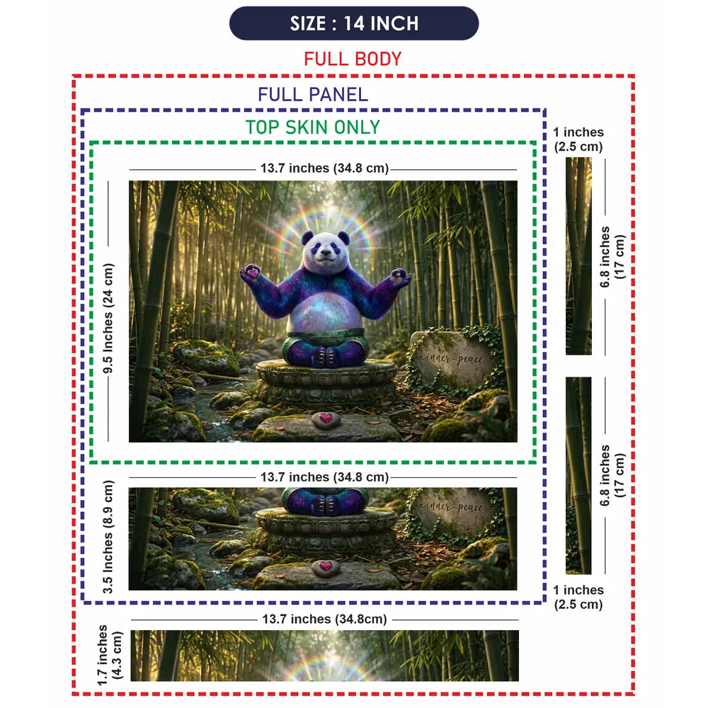 Anime Kung Fu Panda Po Galaxy Bamboo.jpg Laptop Skin - View 7