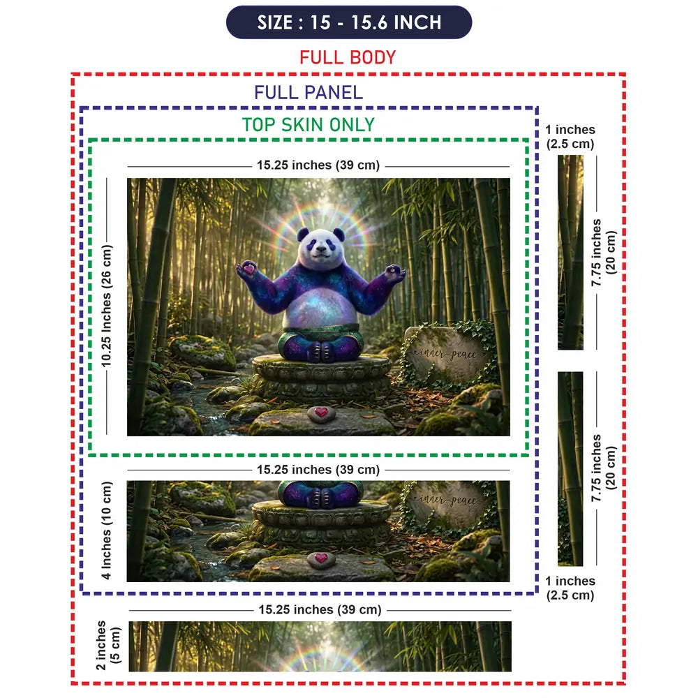 Anime Kung Fu Panda Po Galaxy Bamboo.jpg Laptop Skin - View 8