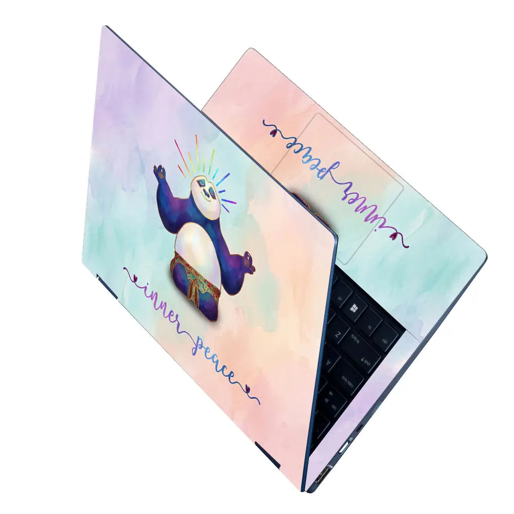 Anime Kung Fu Panda Po Galaxy Watercolor.jpg Laptop Skin - View 2
