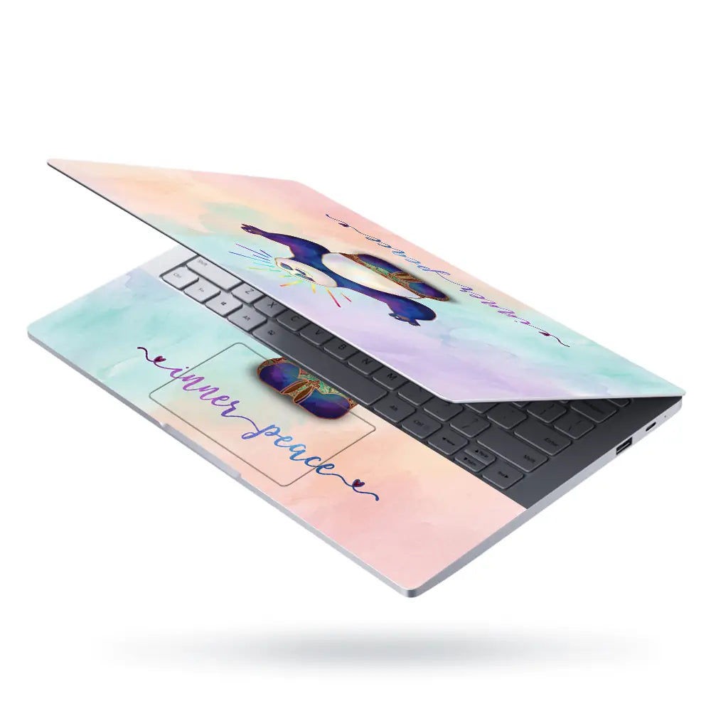 Anime Kung Fu Panda Po Galaxy Watercolor.jpg Laptop Skin - View 3