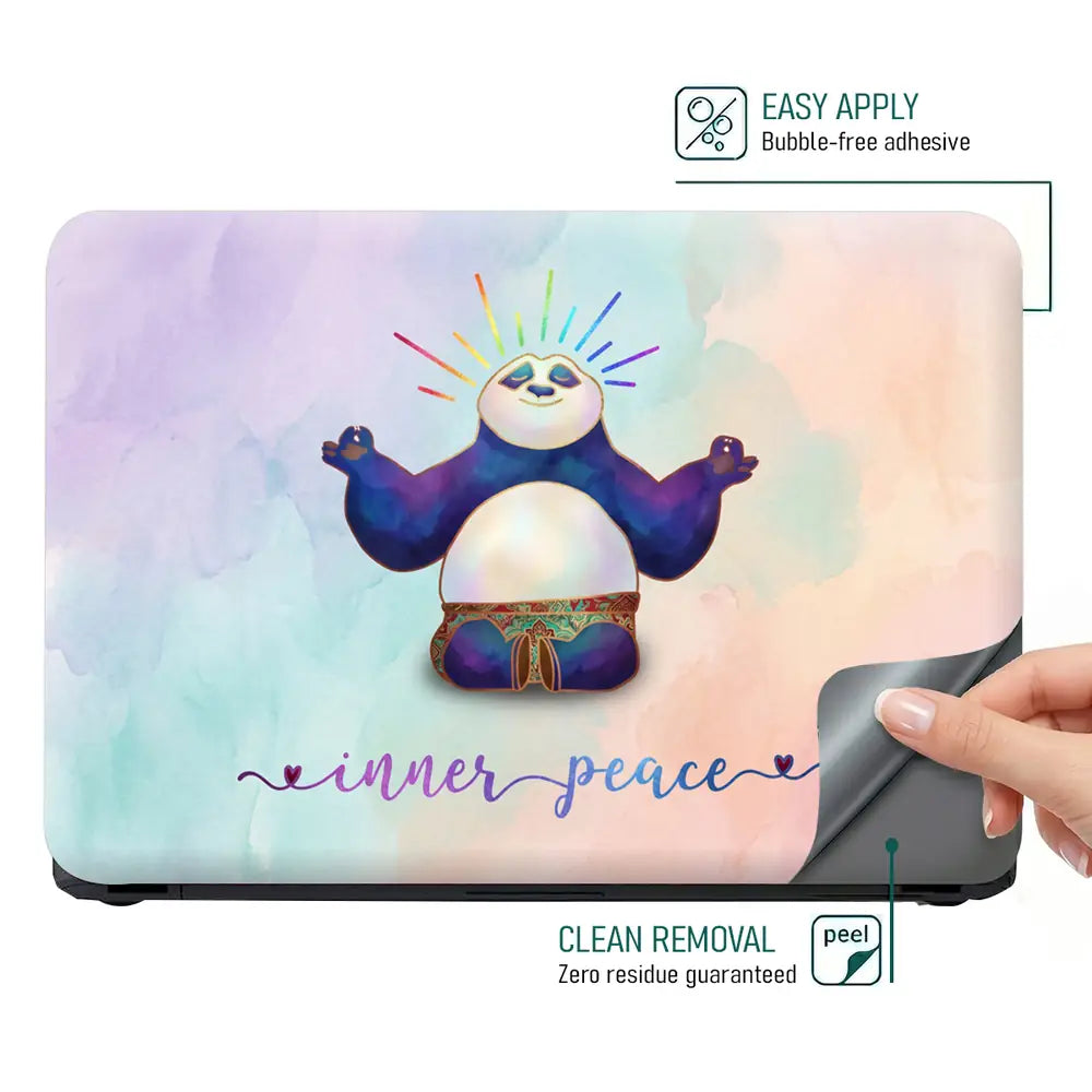 Anime Kung Fu Panda Po Galaxy Watercolor.jpg Laptop Skin - View 4
