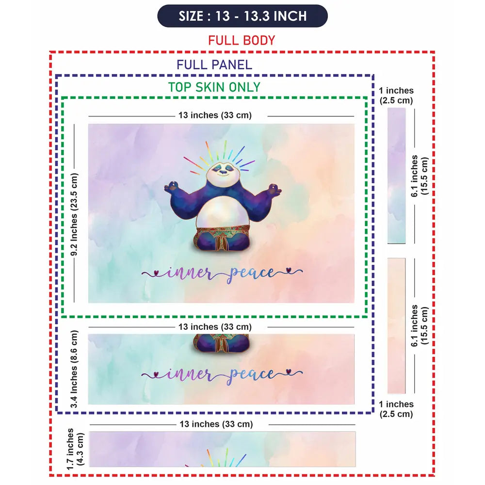 Anime Kung Fu Panda Po Galaxy Watercolor.jpg Laptop Skin - View 6