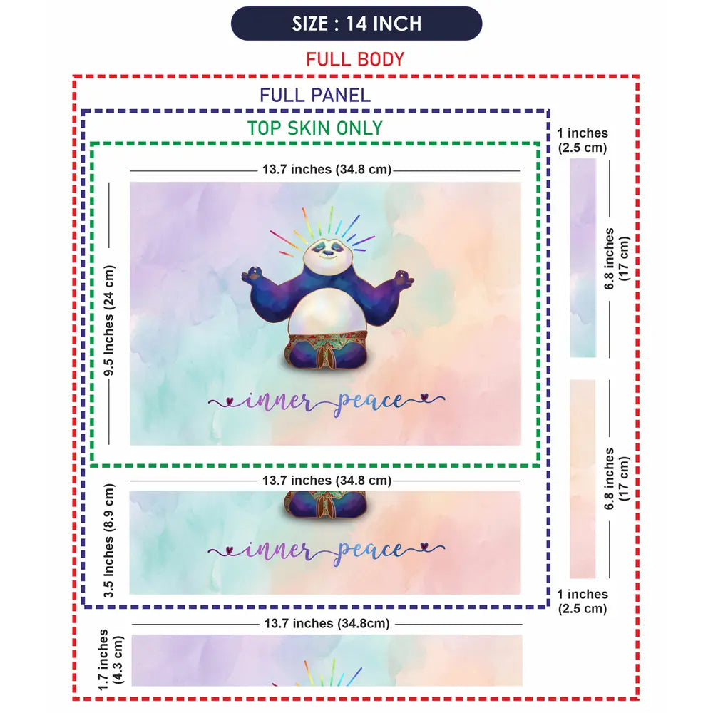Anime Kung Fu Panda Po Galaxy Watercolor.jpg Laptop Skin - View 7