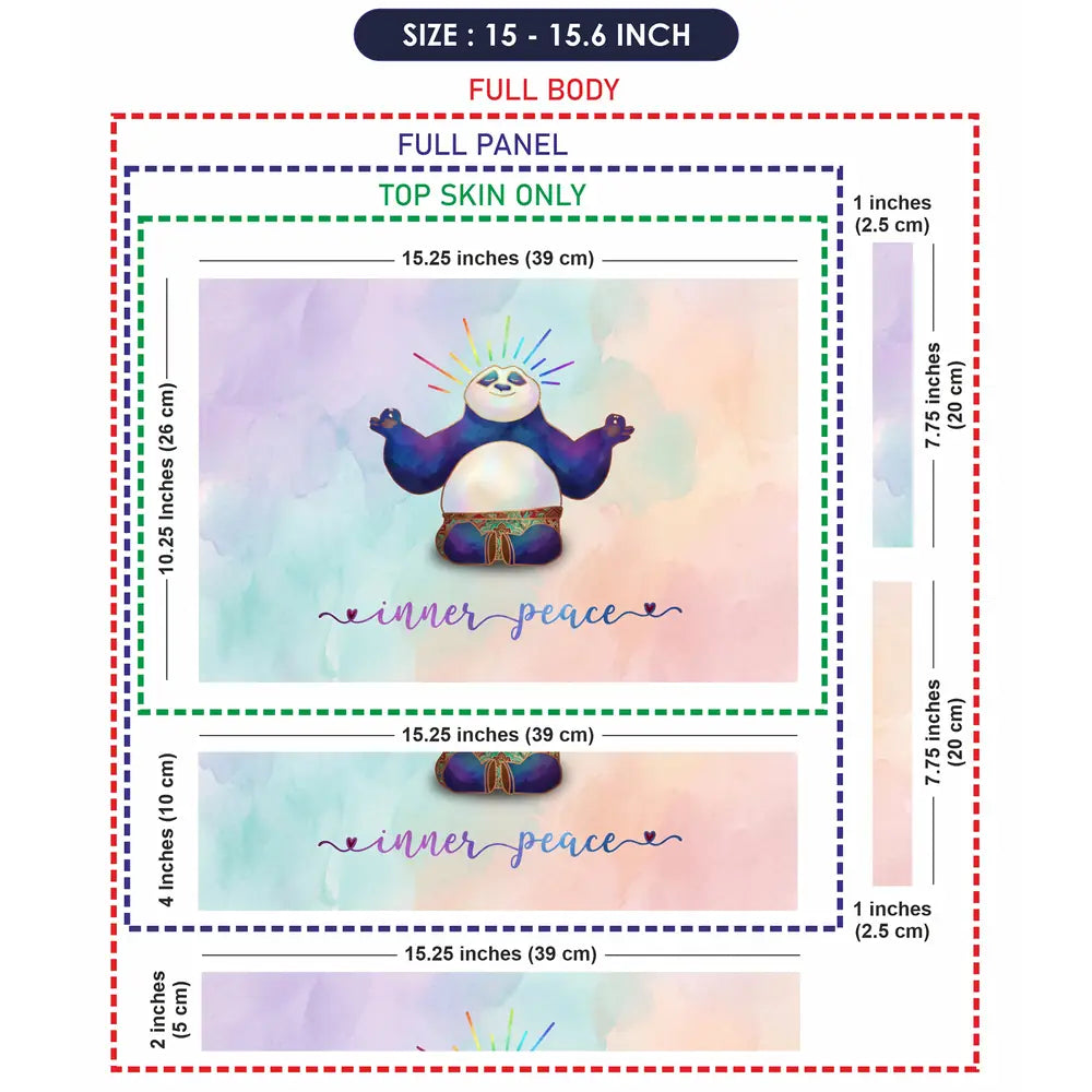 Anime Kung Fu Panda Po Galaxy Watercolor.jpg Laptop Skin - View 8