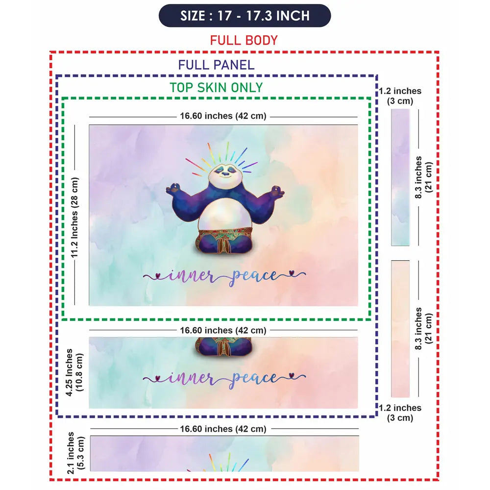 Anime Kung Fu Panda Po Galaxy Watercolor.jpg Laptop Skin - View 9