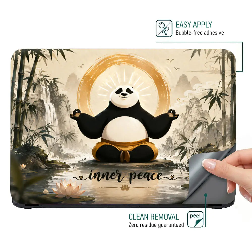 Anime Kung Fu Panda Po Inner Peace Sumi Laptop Skin - View 4