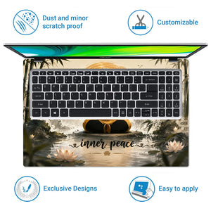 Anime Kung Fu Panda Po Inner Peace Sumi Laptop Skin - View 5
