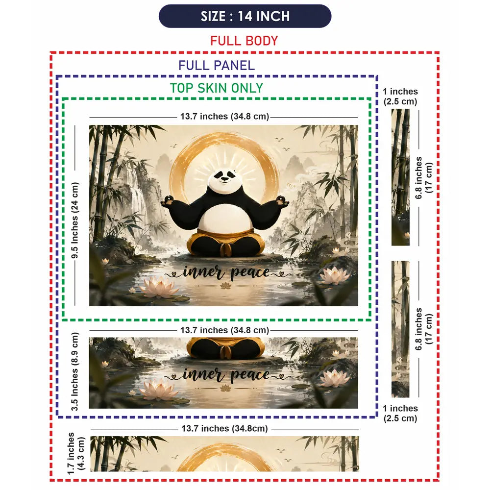 Anime Kung Fu Panda Po Inner Peace Sumi Laptop Skin - View 7