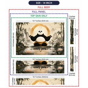 Anime Kung Fu Panda Po Inner Peace Sumi Laptop Skin - View 7
