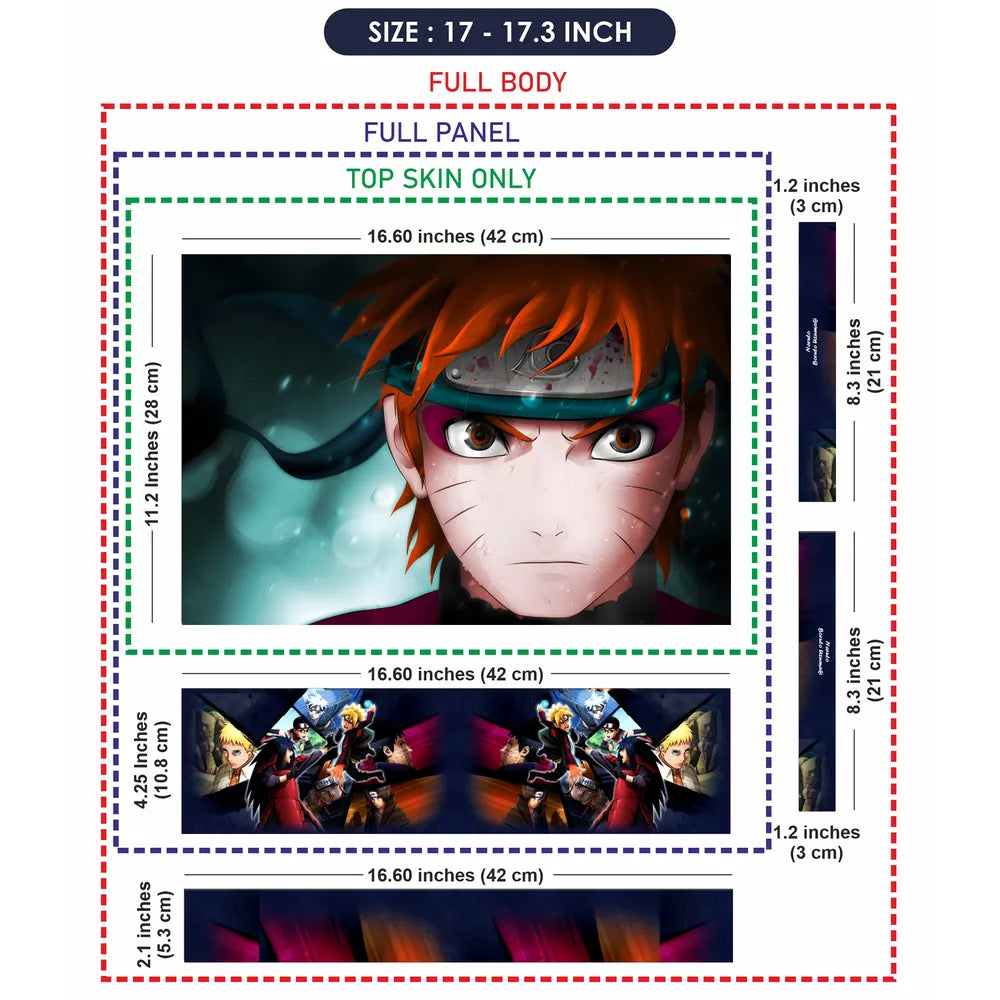 Anime Naruto Angry Face Laptop Skin - View 9