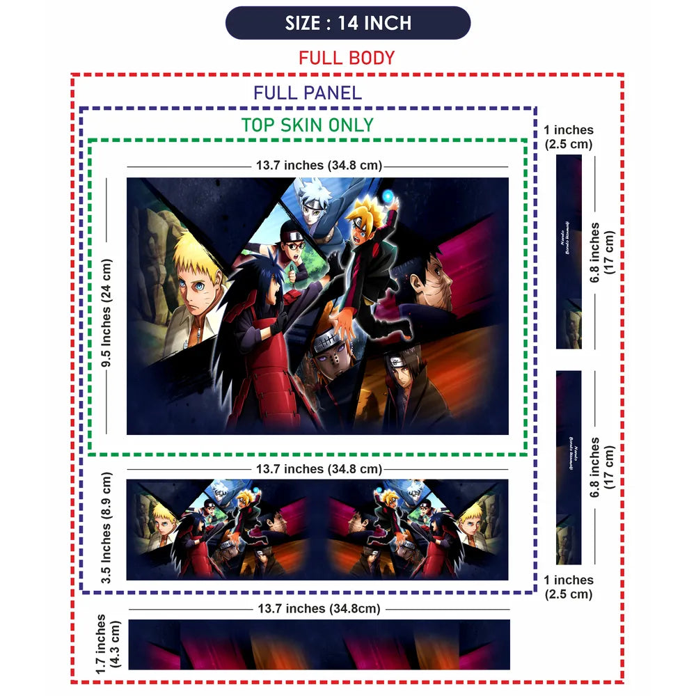 Anime Naruto Boruto Uzumaki Itachi Uchiha Laptop Skin - View 7