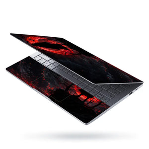 Anime Naruto Itachi Silhouette Red Moon Laptop Skin - View 3