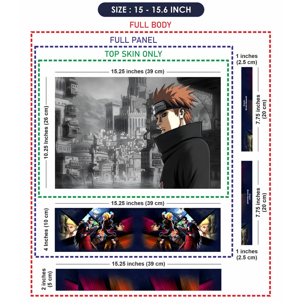 Anime Naruto Shippuuden Black Back Laptop Skin - View 8