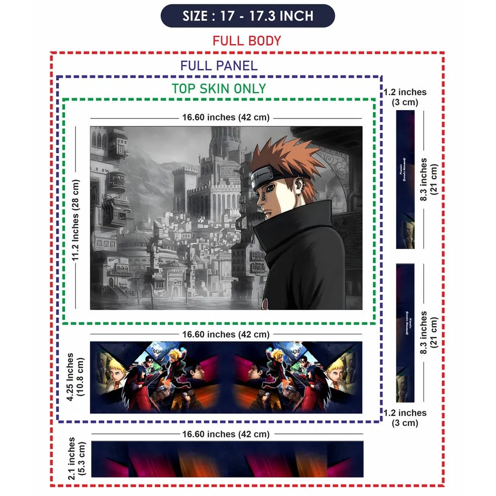 Anime Naruto Shippuuden Black Back Laptop Skin - View 9