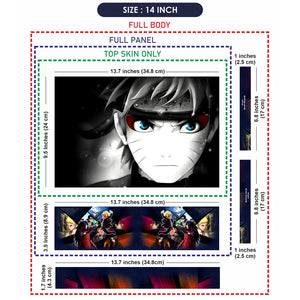Anime Naruto Shippuuden Selective Colouring Laptop Skin - View 7