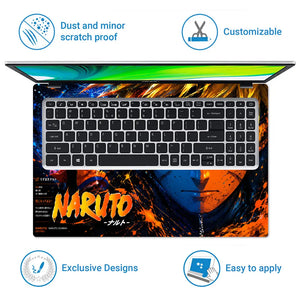 Anime Naruto Uzumaki Energy Orange Laptop Skin - View 5