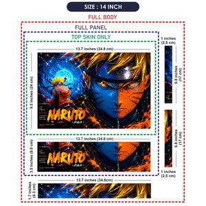 Anime Naruto Uzumaki Energy Orange Laptop Skin - View 7