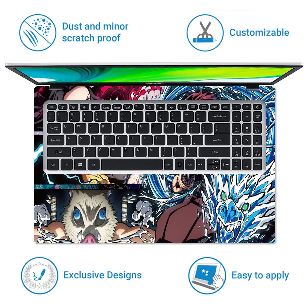 Anime Nezuko Kamado Demon Slayer Laptop Skin - View 5