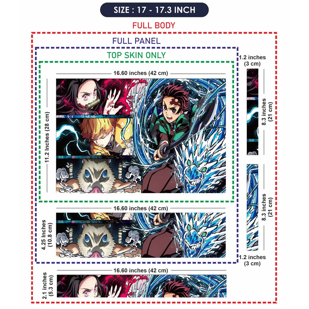 Anime Nezuko Kamado Demon Slayer Laptop Skin - View 9