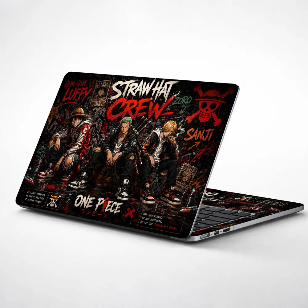 Anime One Piece Crew Legend Trio Laptop Skin - View 1