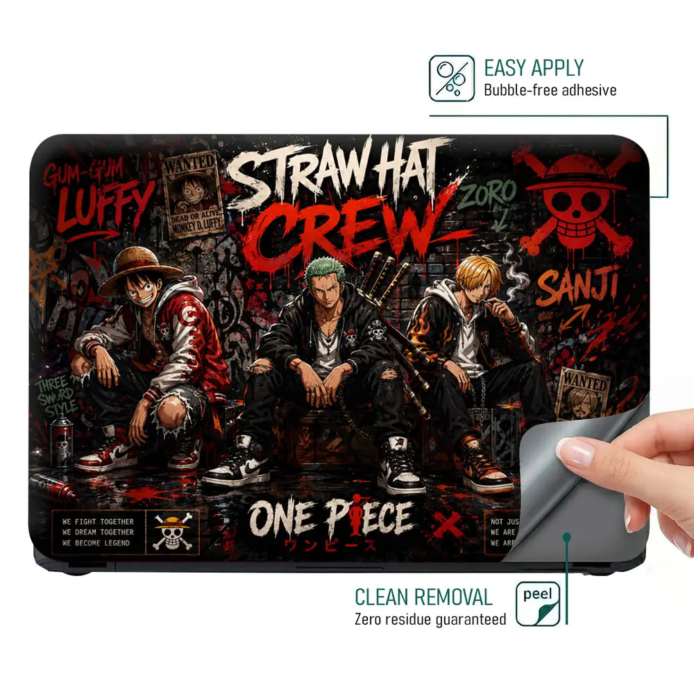 Anime One Piece Crew Legend Trio Laptop Skin - View 4