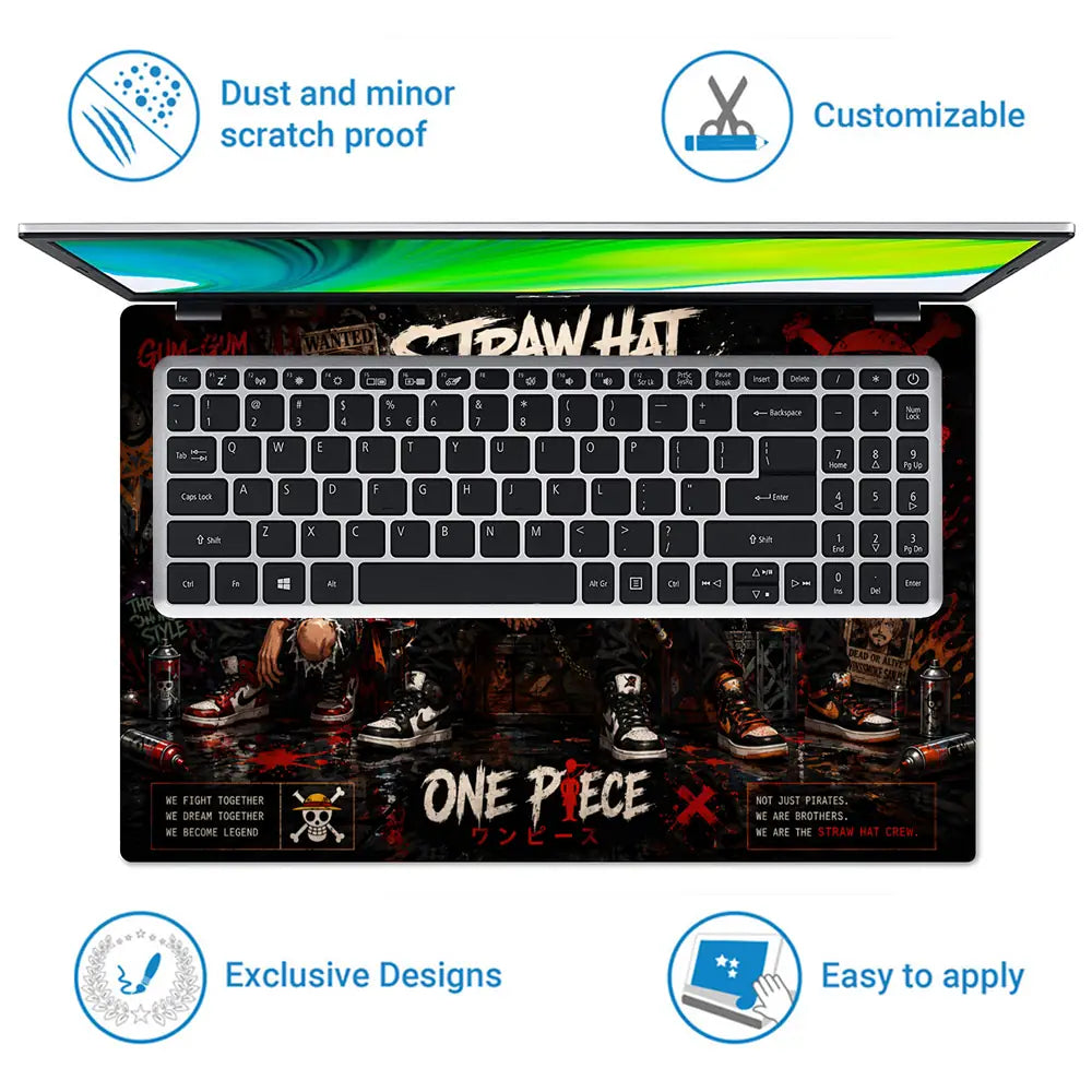 Anime One Piece Crew Legend Trio Laptop Skin - View 5