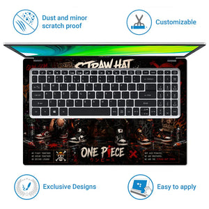 Anime One Piece Crew Legend Trio Laptop Skin - View 5