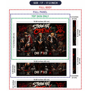 Anime One Piece Crew Legend Trio Laptop Skin - View 9