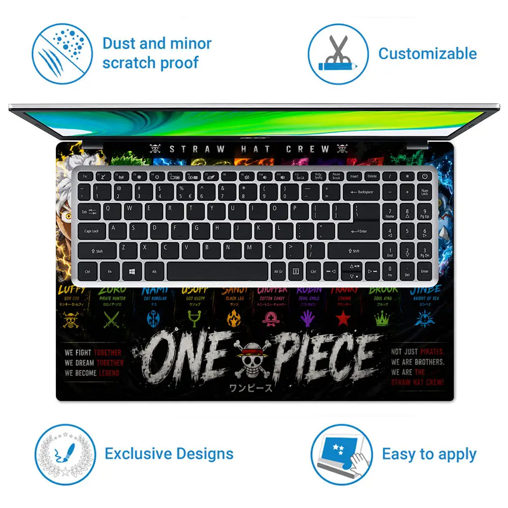 Anime One Piece Crew Nakama Laptop Skin - View 5