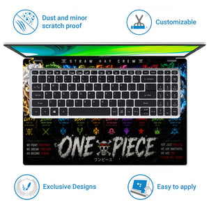 Anime One Piece Crew Nakama Laptop Skin - View 5