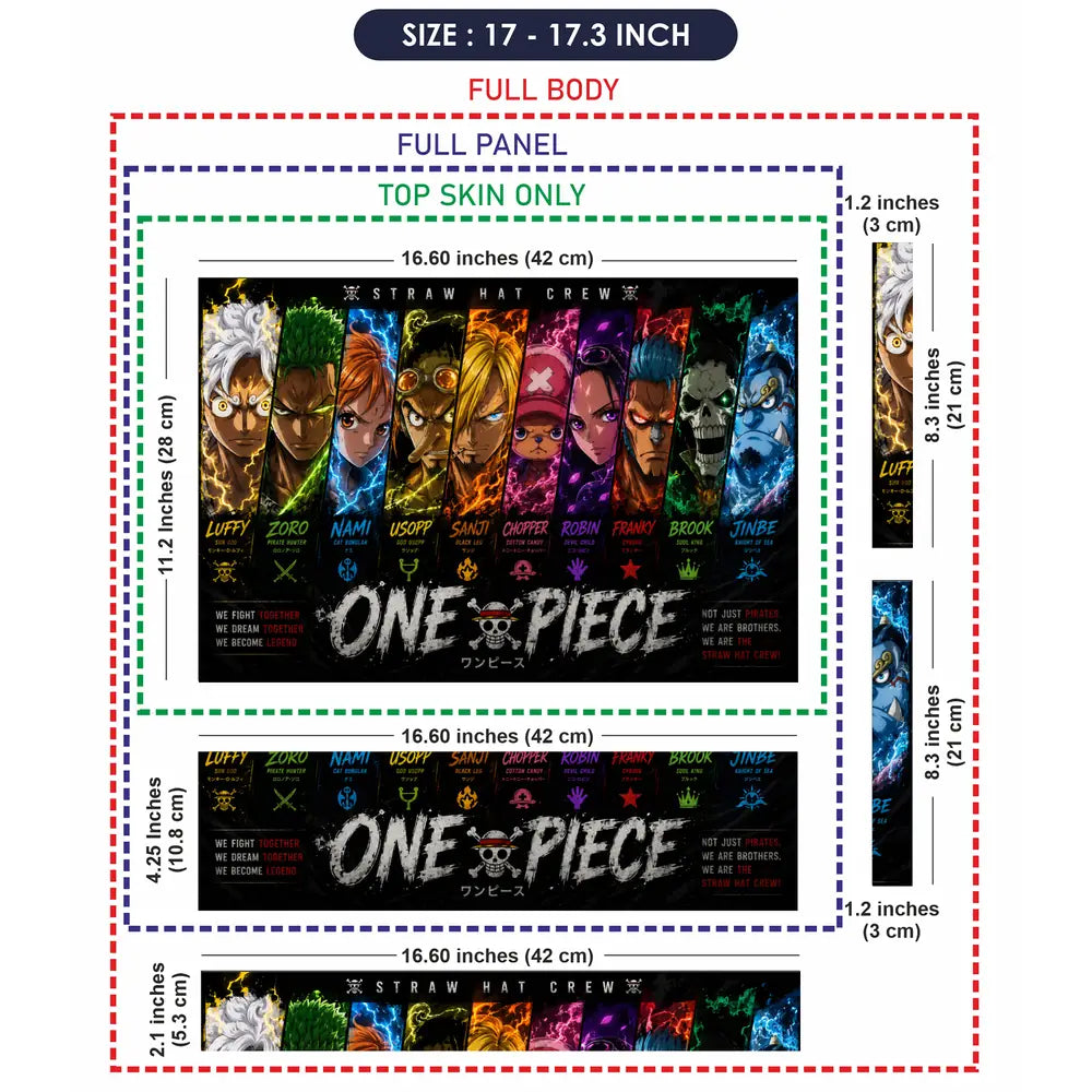 Anime One Piece Crew Nakama Laptop Skin - View 9