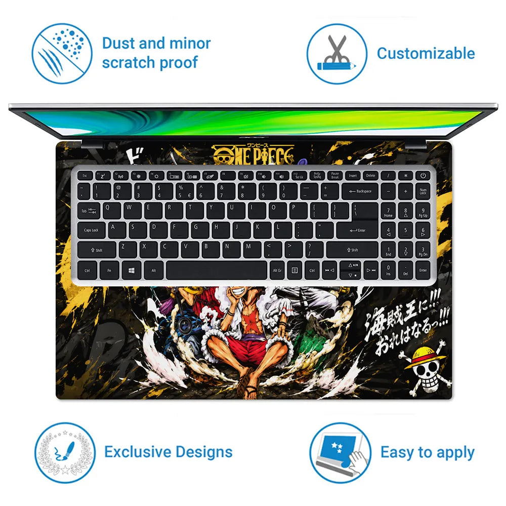 Anime One Piece Crew Yamato Sanji Zoro Luffy Laptop Skin - View 5