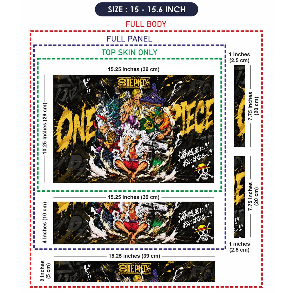Anime One Piece Crew Yamato Sanji Zoro Luffy Laptop Skin - View 8
