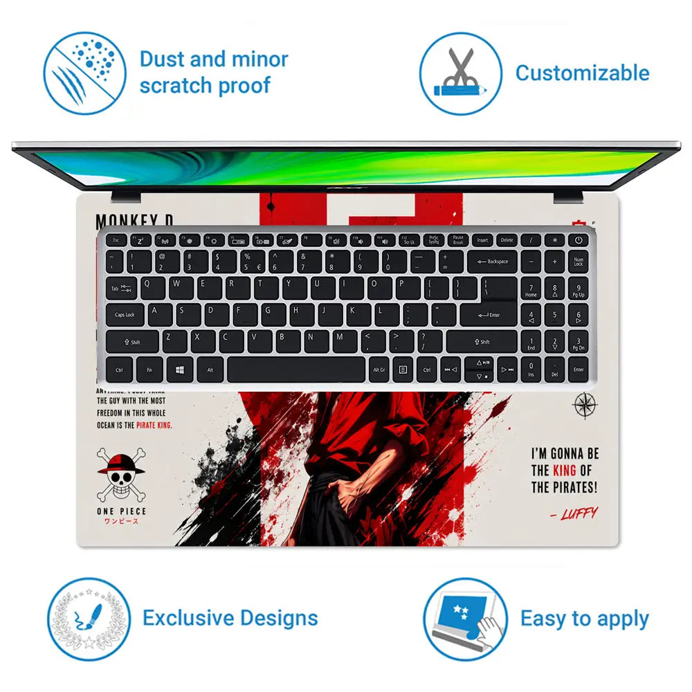 Anime One Piece Luffy Captain Laptop Skin - View 5