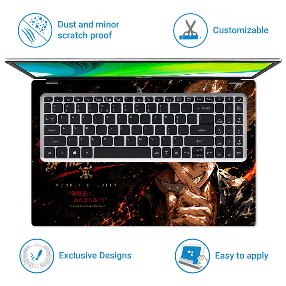 Anime One Piece Luffy King Laptop Skin - View 5