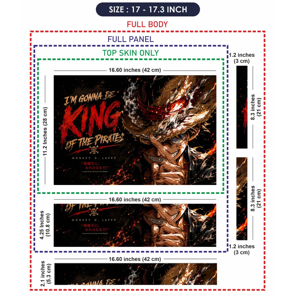 Anime One Piece Luffy King Laptop Skin - View 9