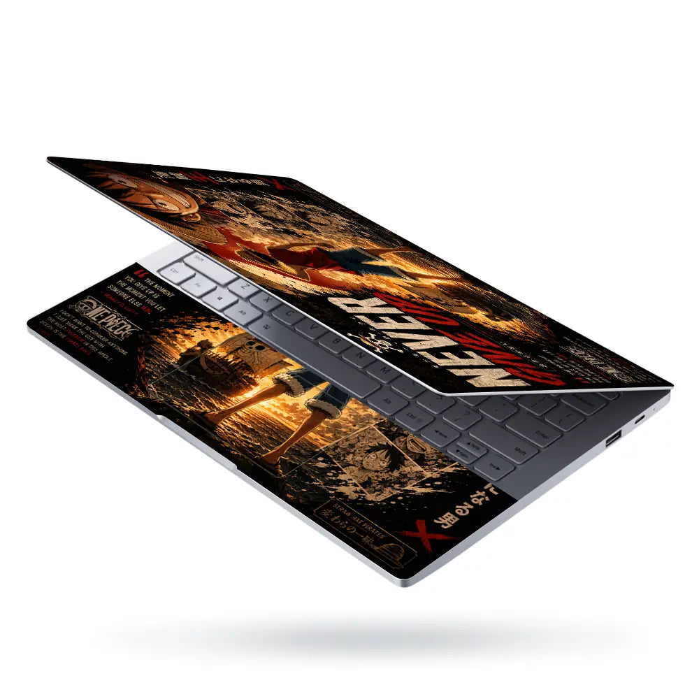 Anime One Piece Luffy Never Give Up Laptop Skin - View 3