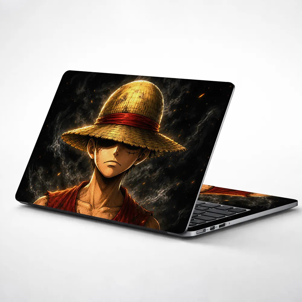 Anime One Piece Luffy Shadowed Straw Hat Laptop Skin - View 1
