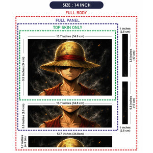 Anime One Piece Luffy Shadowed Straw Hat Laptop Skin - View 7