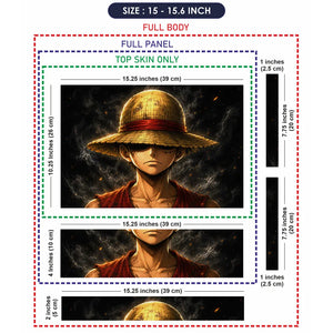 Anime One Piece Luffy Shadowed Straw Hat Laptop Skin - View 8