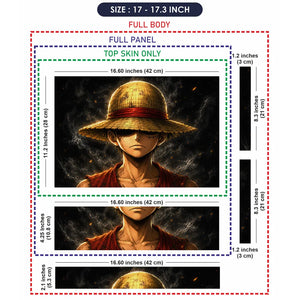 Anime One Piece Luffy Shadowed Straw Hat Laptop Skin - View 9