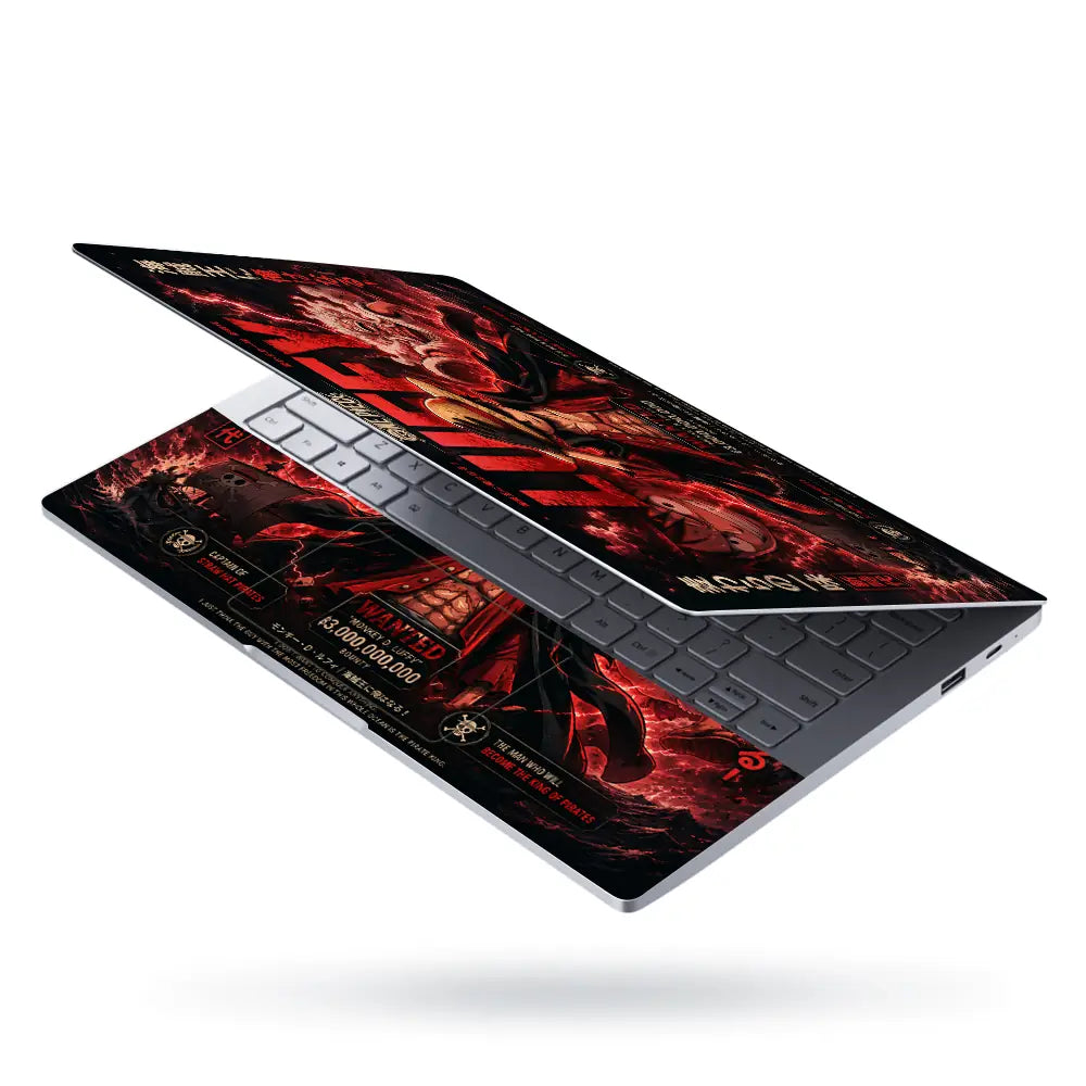 Anime One Piece Luffy Wanted Laptop Skin - View 3