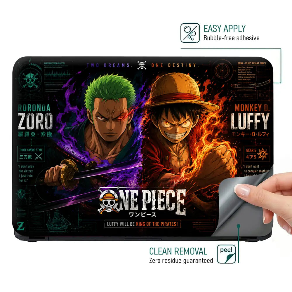 Anime One Piece Luffy Zoro Destiny Laptop Skin - View 4