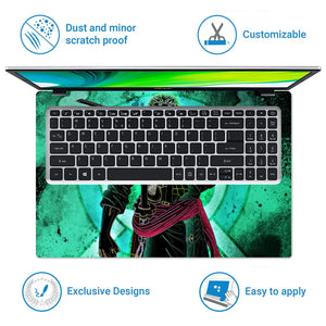 Anime One Piece Roronoa Zoro Green Laptop Skin - View 5