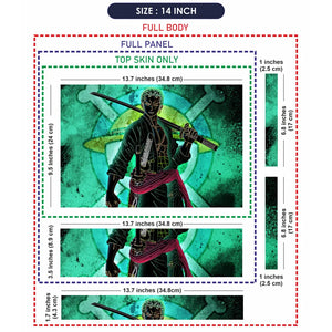 Anime One Piece Roronoa Zoro Green Laptop Skin - View 7
