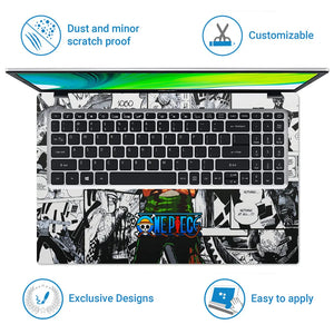 Anime One Piece Roronoa Zoro Manga Laptop Skin - View 5