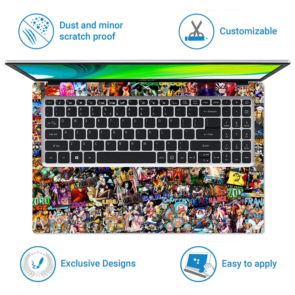 Anime One Piece Sticker Bomb DS1 Laptop Skin - View 5
