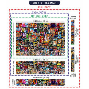 Anime One Piece Sticker Bomb DS1 Laptop Skin - View 8